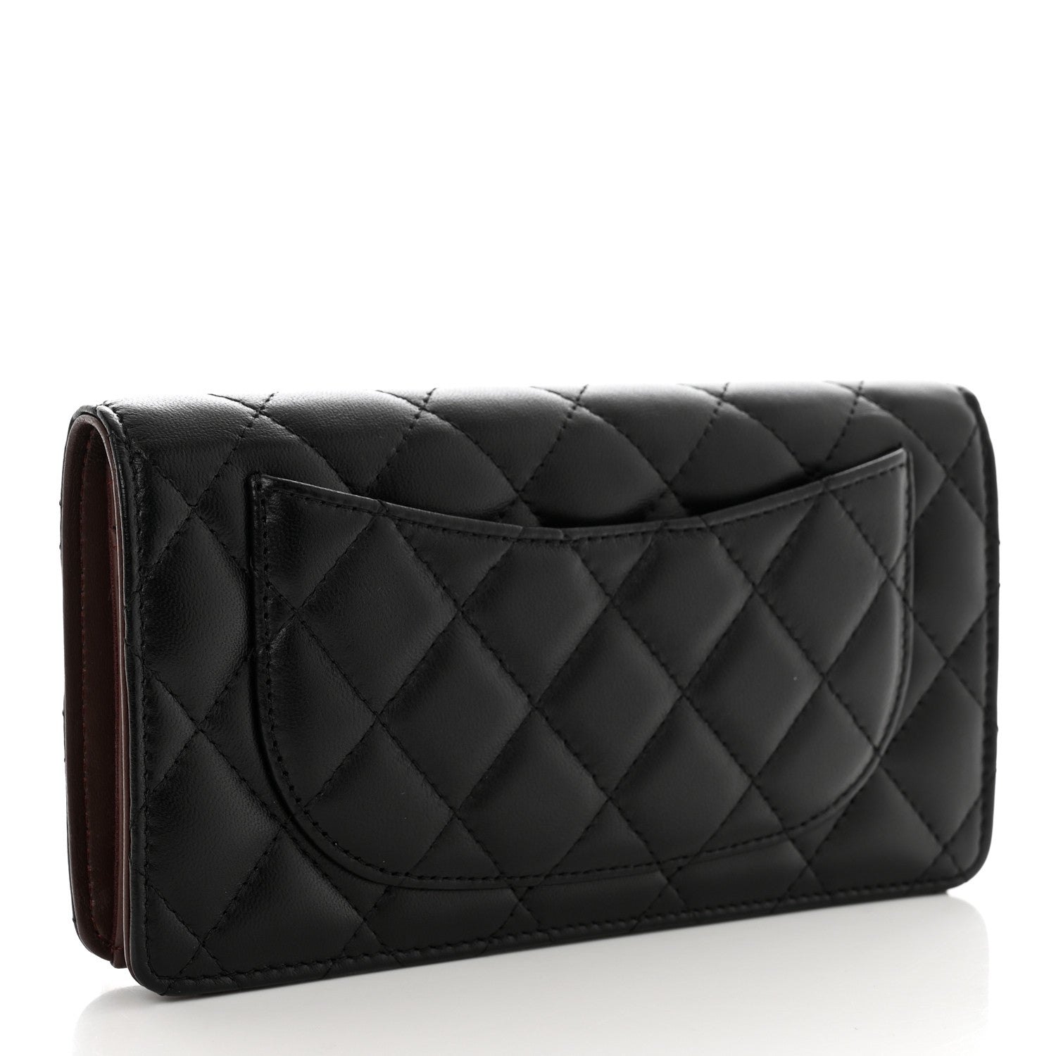 Chanel Lambskin Quilted Yen Wallet Black 3 of 11