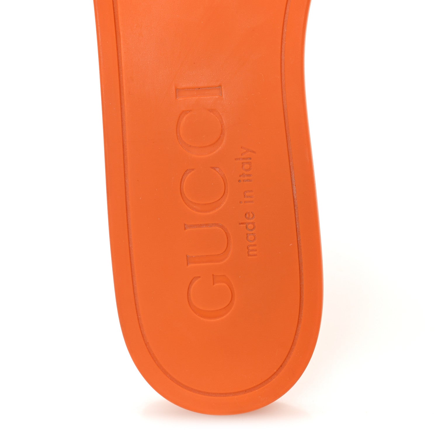 Gucci Rubber Interlocking G Womens Slide Sandals 36 Persimmon Orange 8 of 9