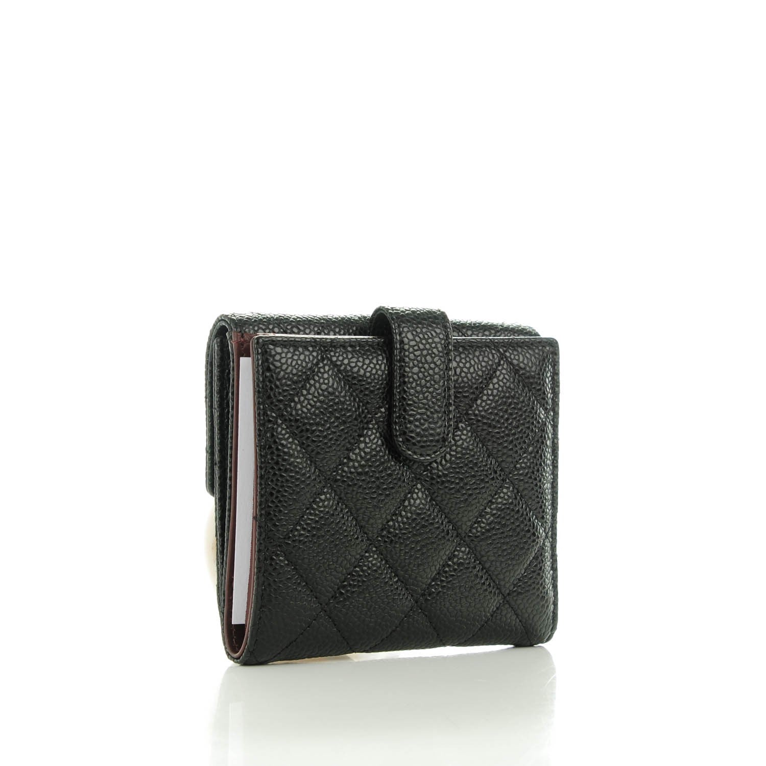 Chanel Caviar Quilted Compact French Flap Wallet 3 of 8