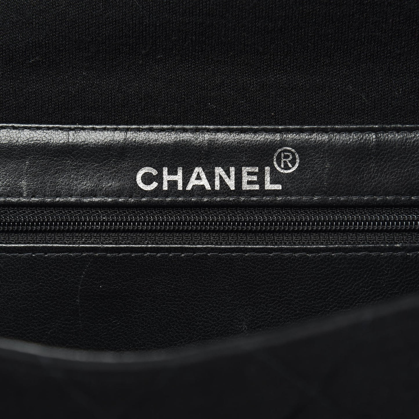 Jersey Quilted Double Sided Flap Black