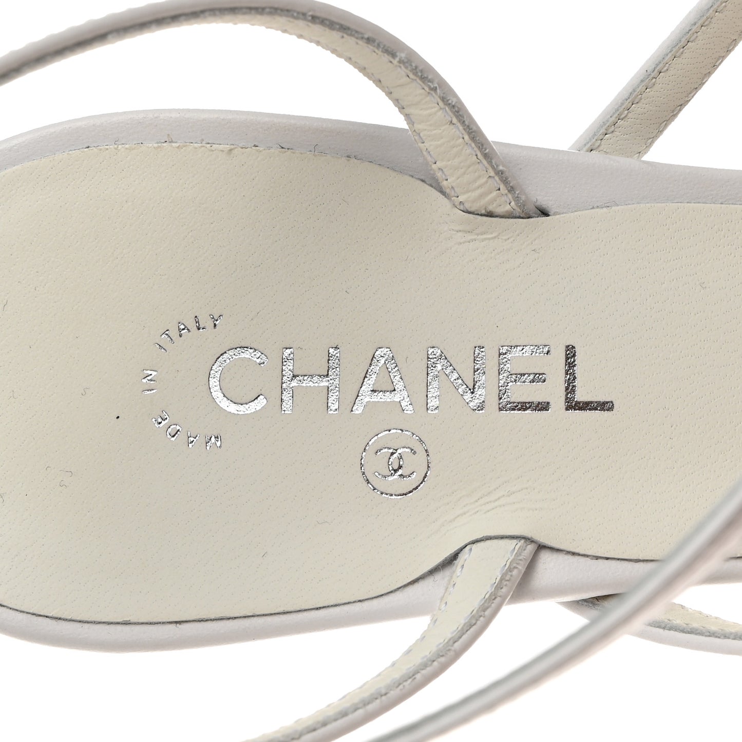 Calfskin Camellia Sandals 40 White