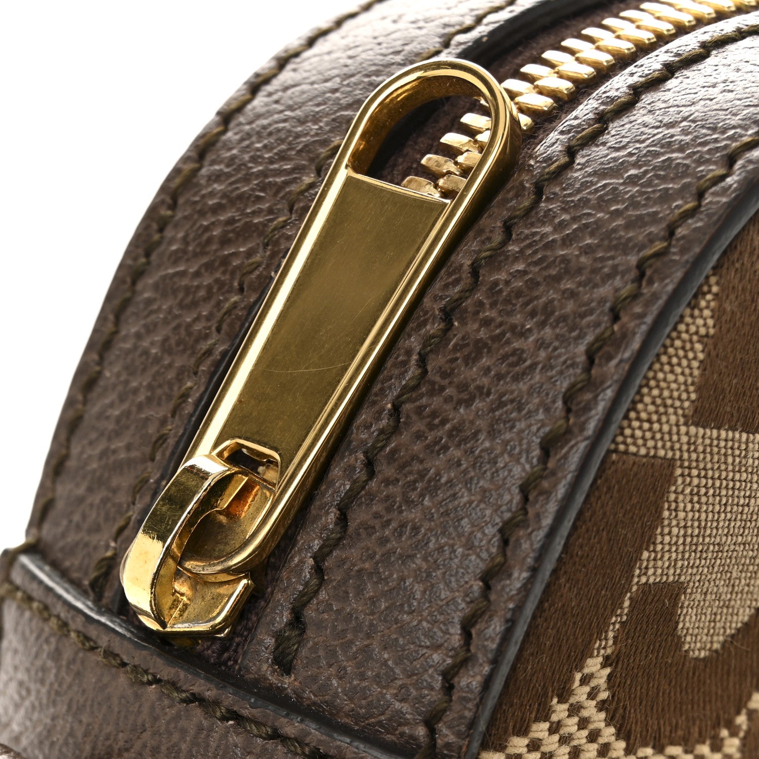 Gucci Monogram Jumbo GG Textured Dollar Calfskin Web Messenger