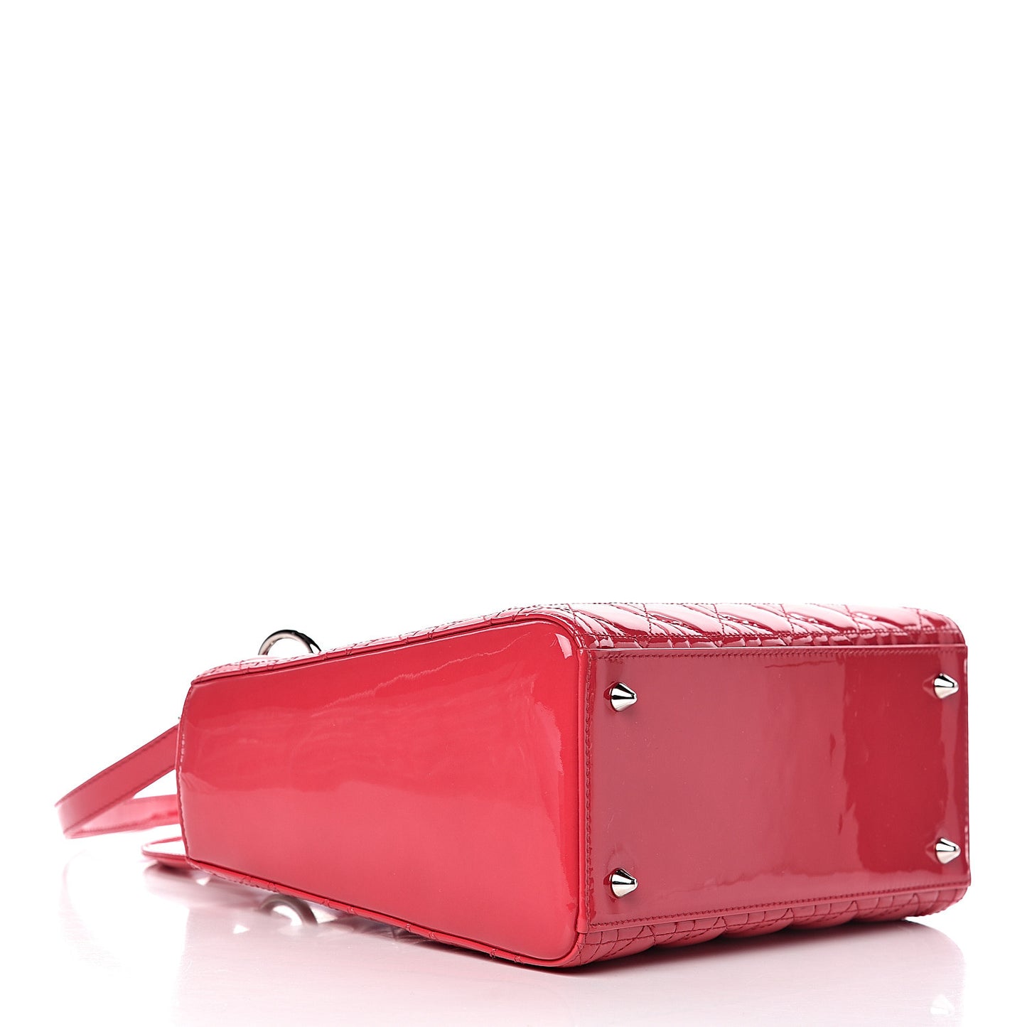 Patent Cannage Medium Lady Dior Fuchsia