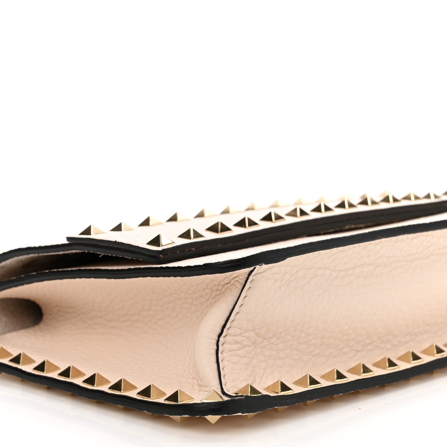 Valentino Garavani Grained Calfskin Small Rockstud Flap Crossbody Bag Light Ivory 7 of 9