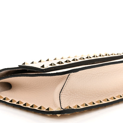 Valentino Garavani Grained Calfskin Small Rockstud Flap Crossbody Bag Light Ivory 7 of 9
