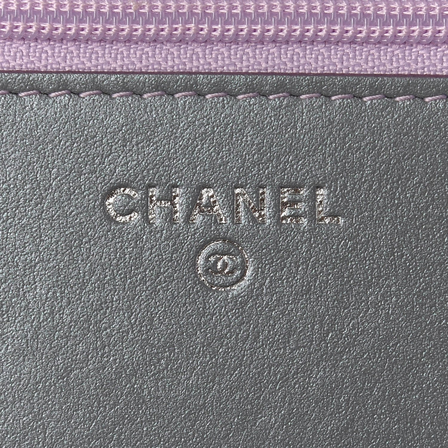 Chanel Iridescent Lambskin Quilted Reissue Wallet On Chain WOC Light Purple 6 of 10