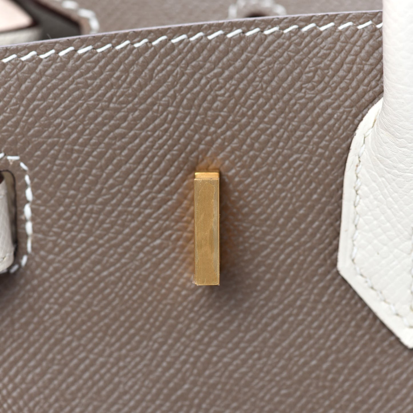 Epsom Horseshoe Birkin 25 Etoupe Craie