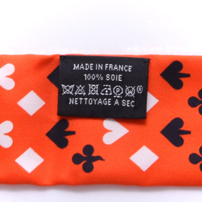 Hermes Silk Jeu de Cartes Twilly Vermillon Rouge White 4 of 4