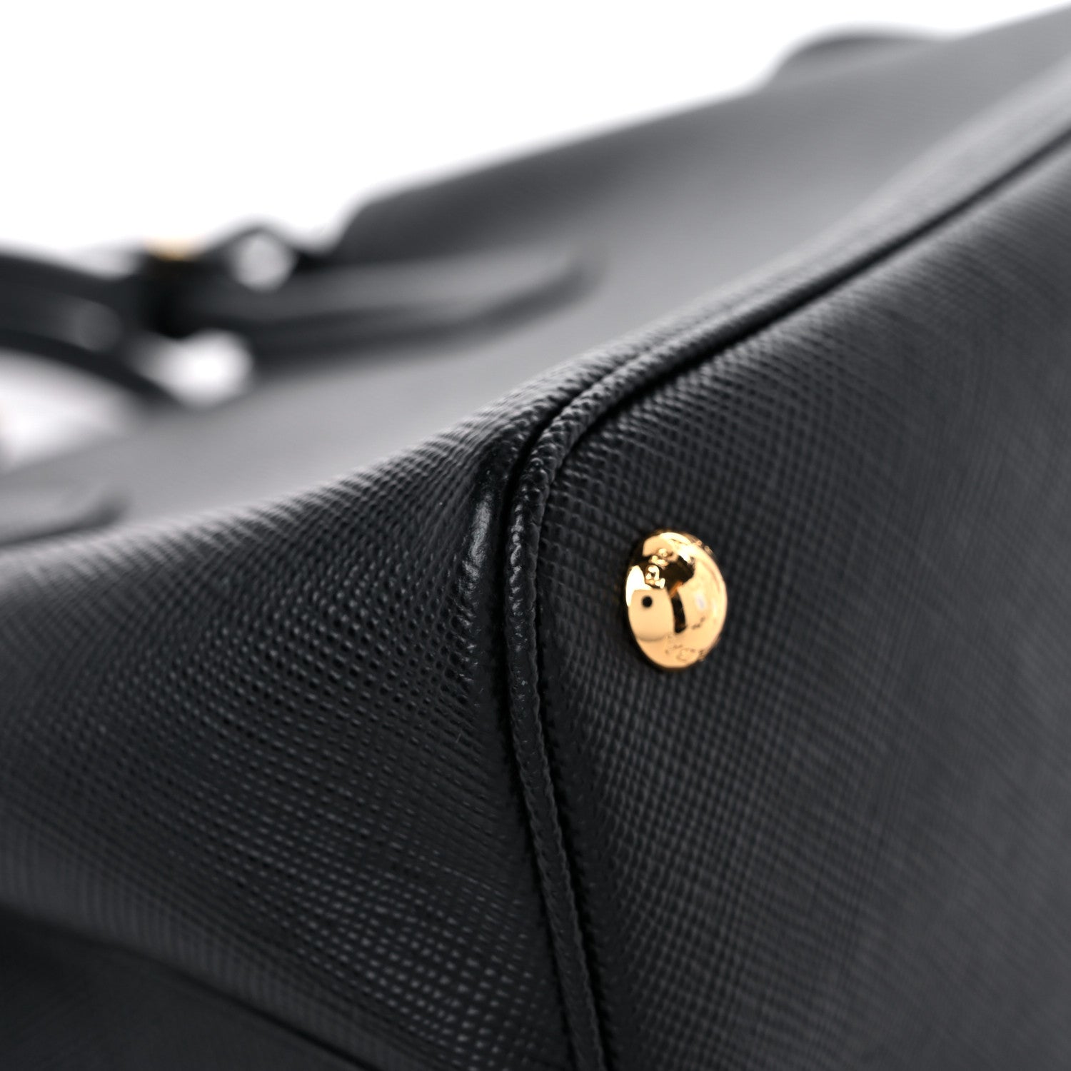 Prada Saffiano Cuir Medium Double Bag Black Fuoco 10 of 15