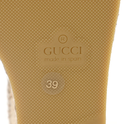 Gucci Nappa Matelasse GG Marmont Ankle Wrap Platform 35/120mm Espadrille Wedges 39 Great White 7 of 10