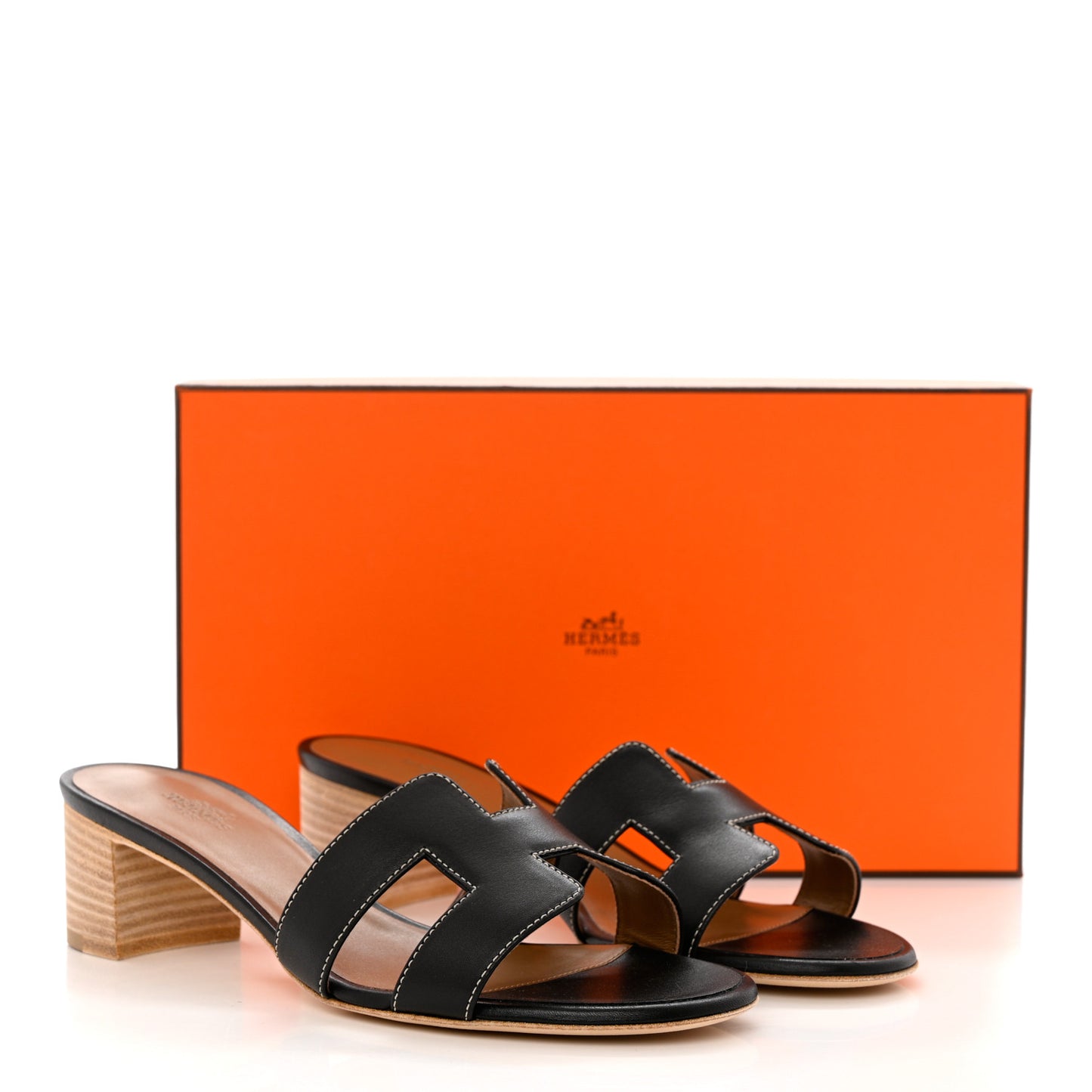 Calfskin Oasis Sandals 37 Black