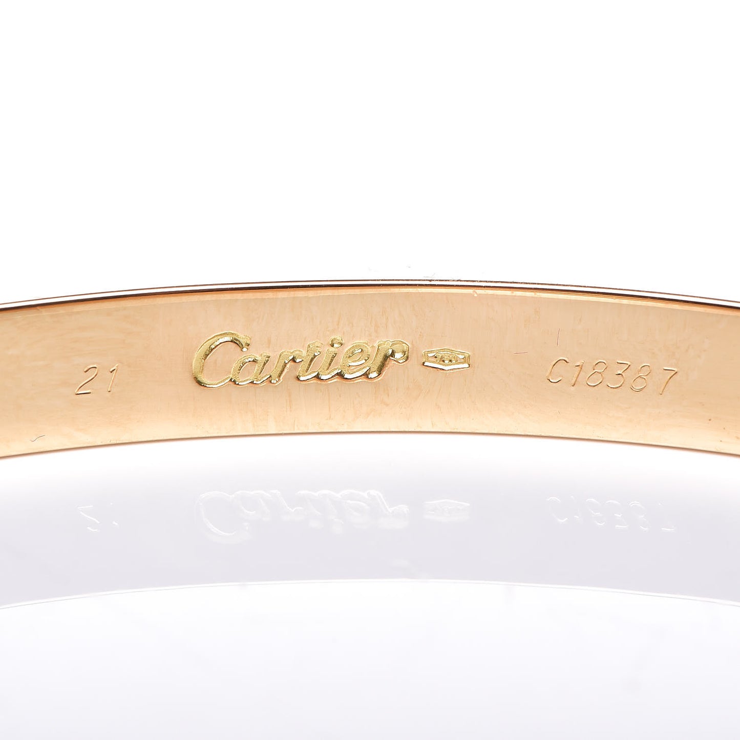 18K Yellow Gold LOVE Bracelet 21