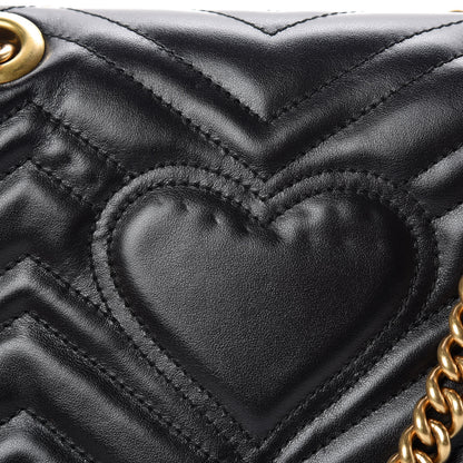 Gucci Calfskin Matelasse Mini GG Marmont Shoulder Bag Black 10 of 10