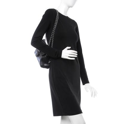 Prada Vitello Shoulder Chain Bag Black 2 of 7
