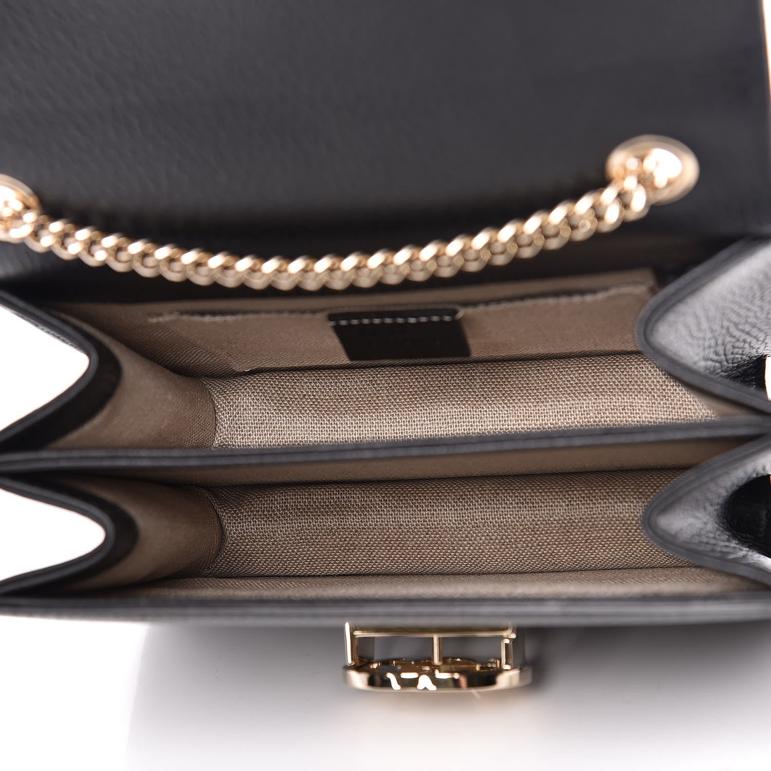 Gucci Dollar Calfskin Small Interlocking G Shoulder Bag Black 5 of 10