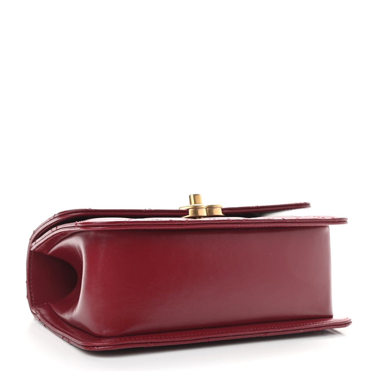 Calfskin Quilted Mini Perfect Fit Flap Burgundy