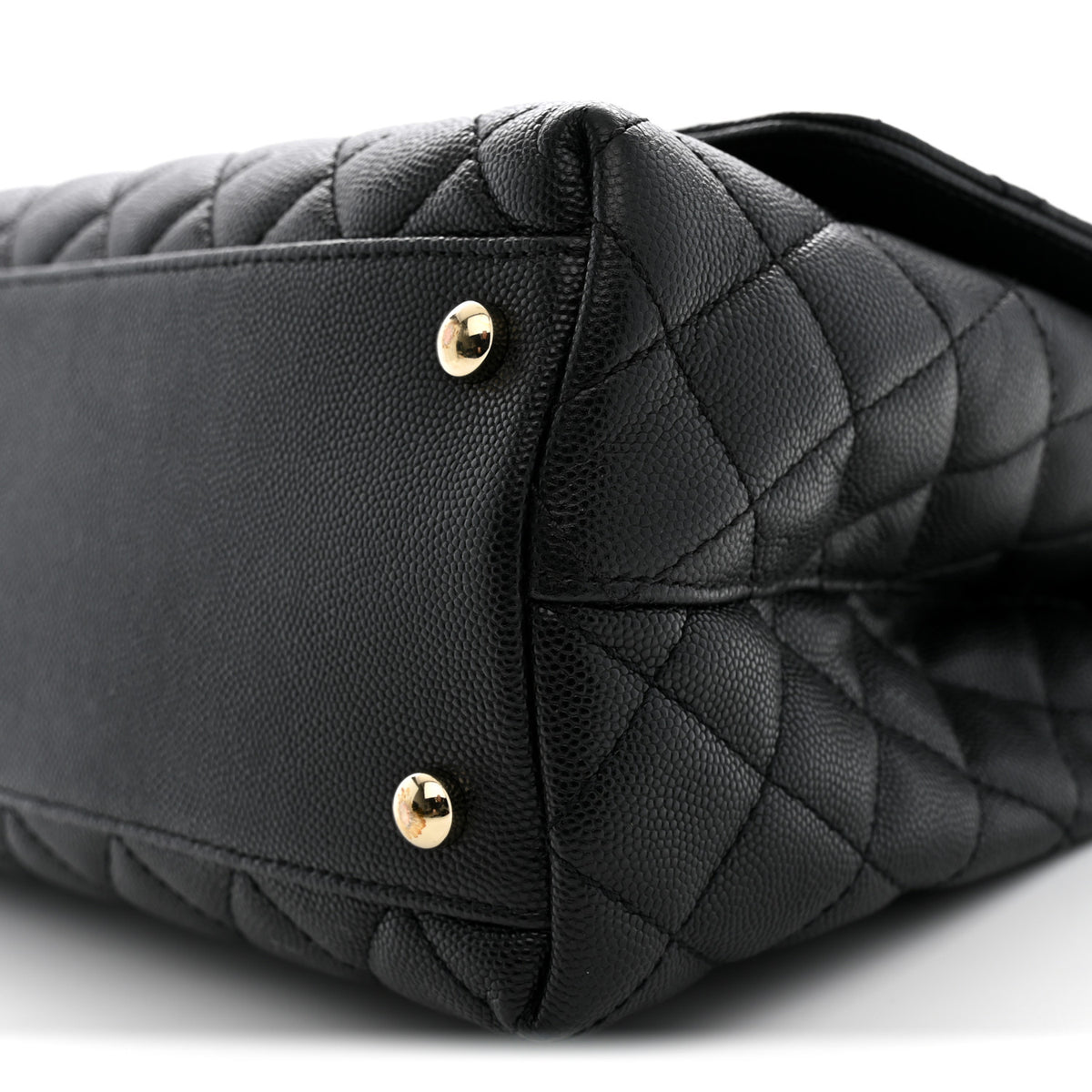Chanel Caviar Quilted Small Coco Handle Flap Black 10 of 12