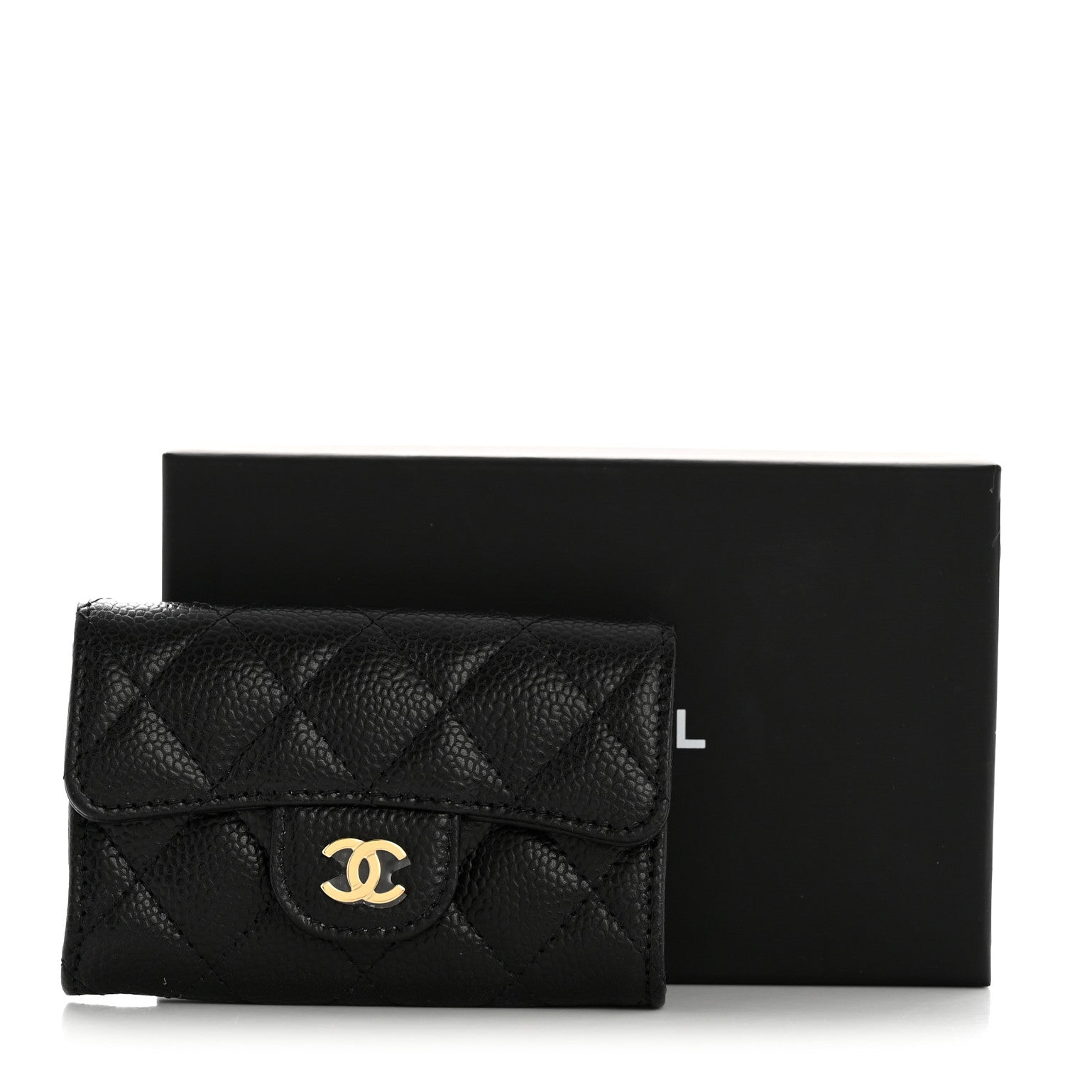 Chanel Caviar Quilted Flap Card Holder Wallet Black 8 of 8