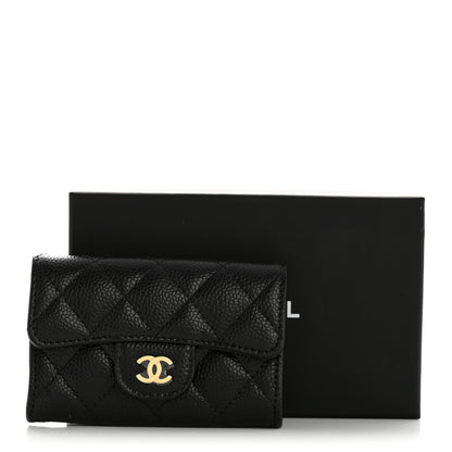 Chanel Caviar Quilted Flap Card Holder Wallet Black 8 of 8