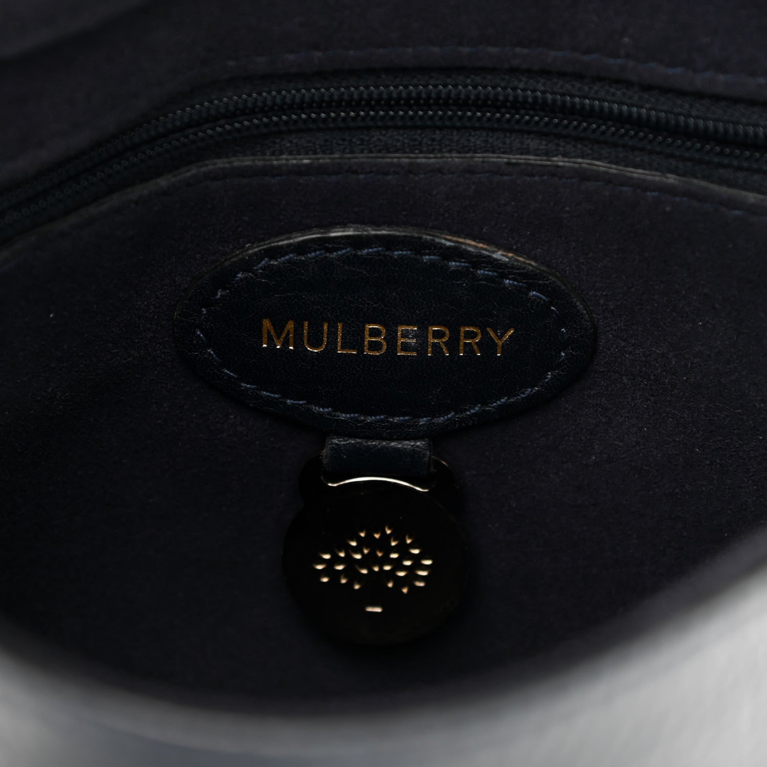 Mulberry Nappa Crocodile Embossed Small Lily Flap Midnight Blue 6 of 11