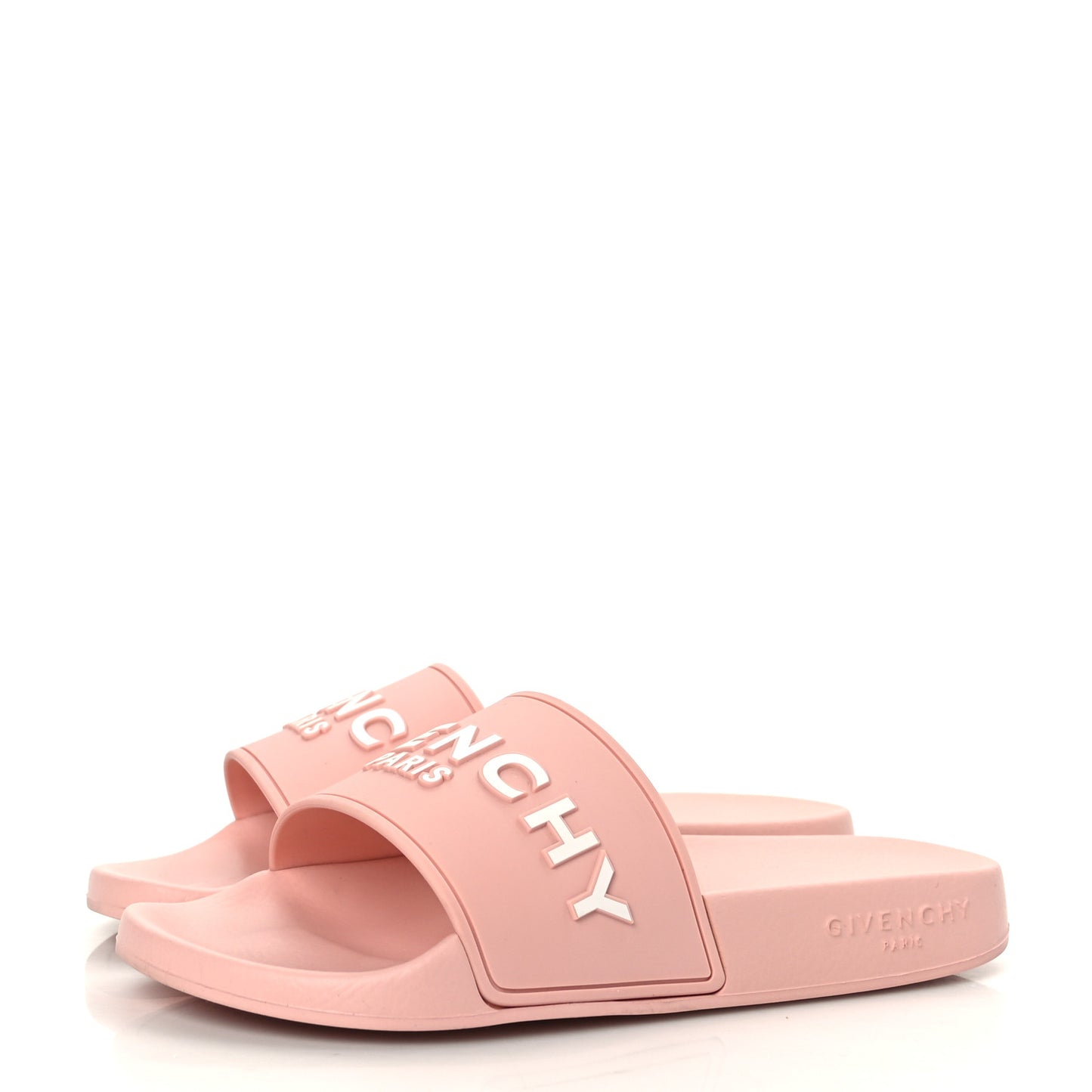 Rubber Womens Logo Womens Pool Slides Sandals 36 Nude Pink