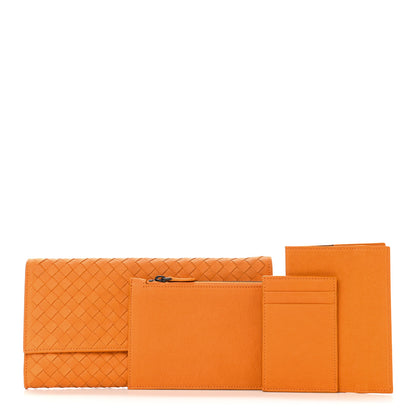 Bottega Veneta Nappa Intrecciato Flap Wallet Tangerine 1 of 8