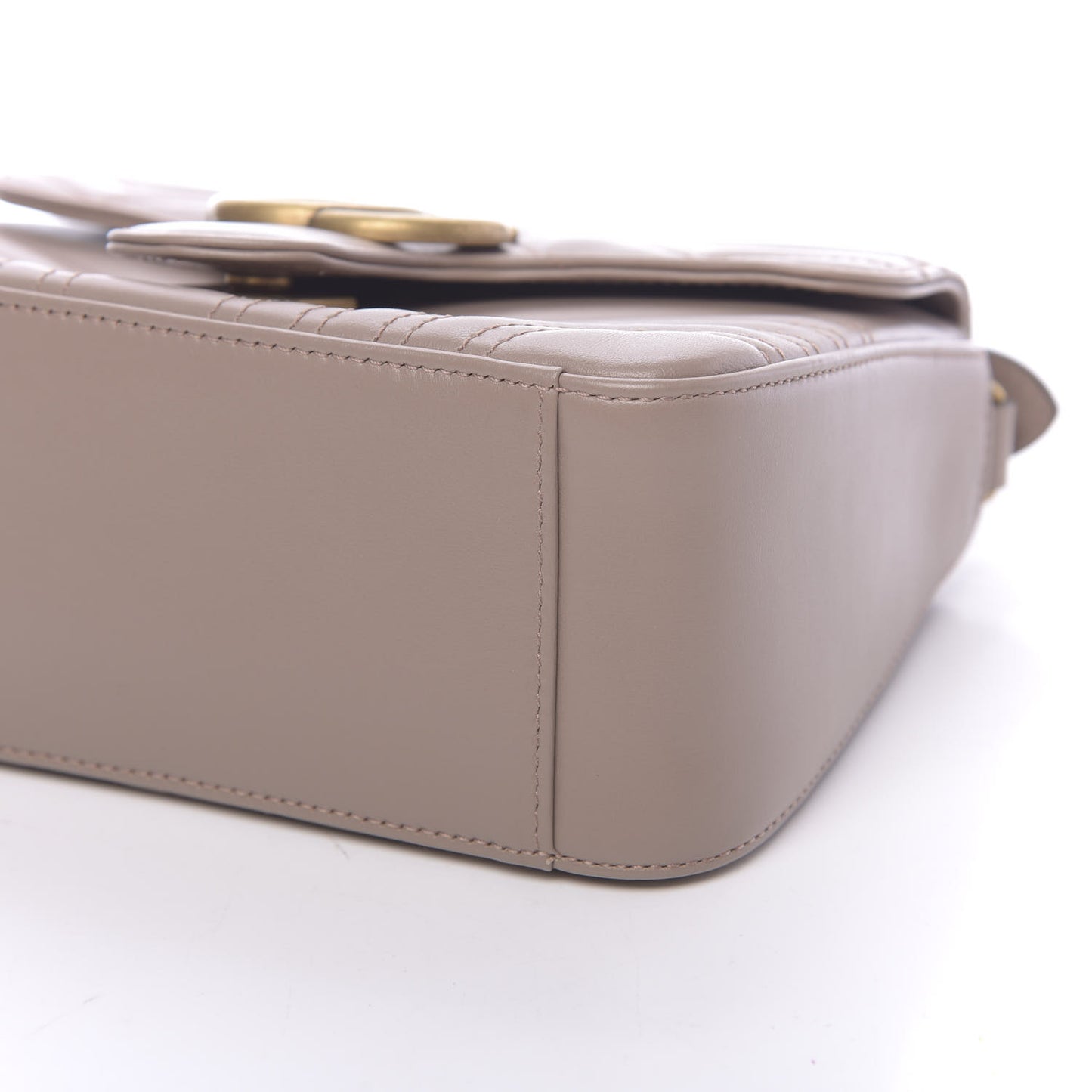 Calfskin Matelasse Mini GG Marmont Top Handle Shoulder Bag Porcelain Rose