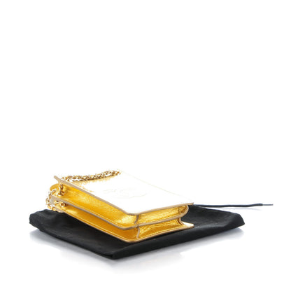 Chanel Patent Crossbody CC Phone Holder Gold 4 of 7