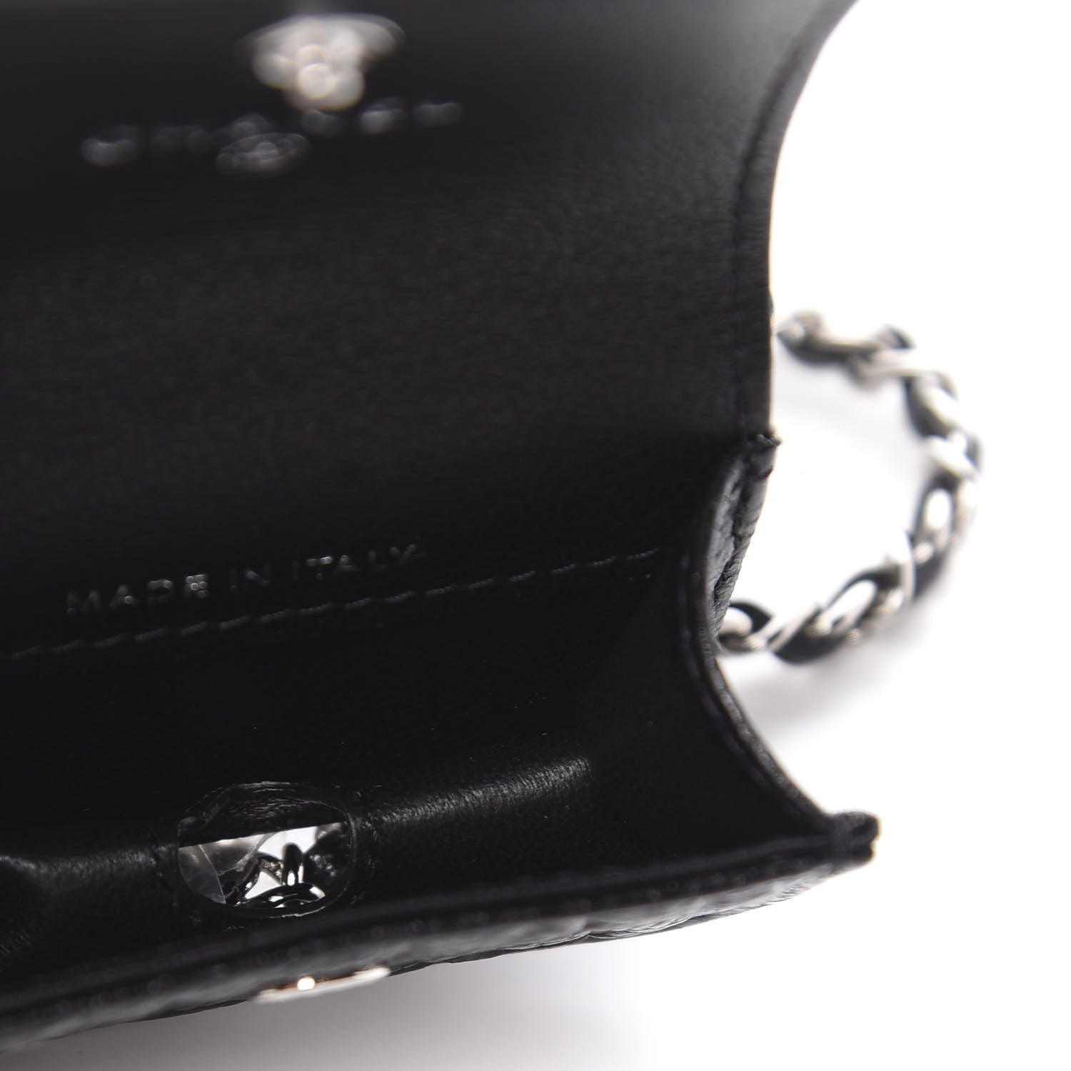 Chanel Caviar Camellia Embossed Airpods Pro Case Black 5 of 9