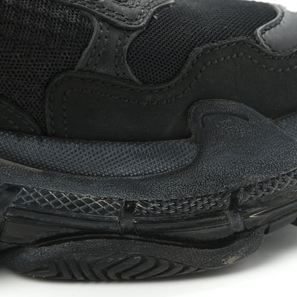 Balenciaga Fabric Mesh Clear Sole Womens Triple S Sneakers 37 Black 11 of 14