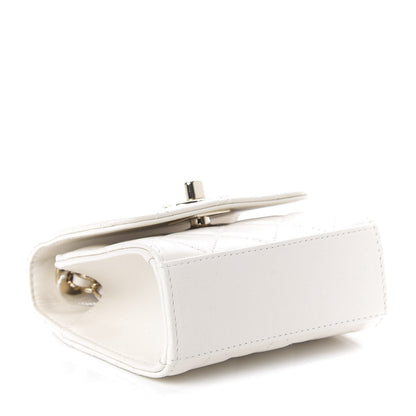 Chanel Lambskin Quilted Mini Trendy CC Chain Wallet White 4 of 11