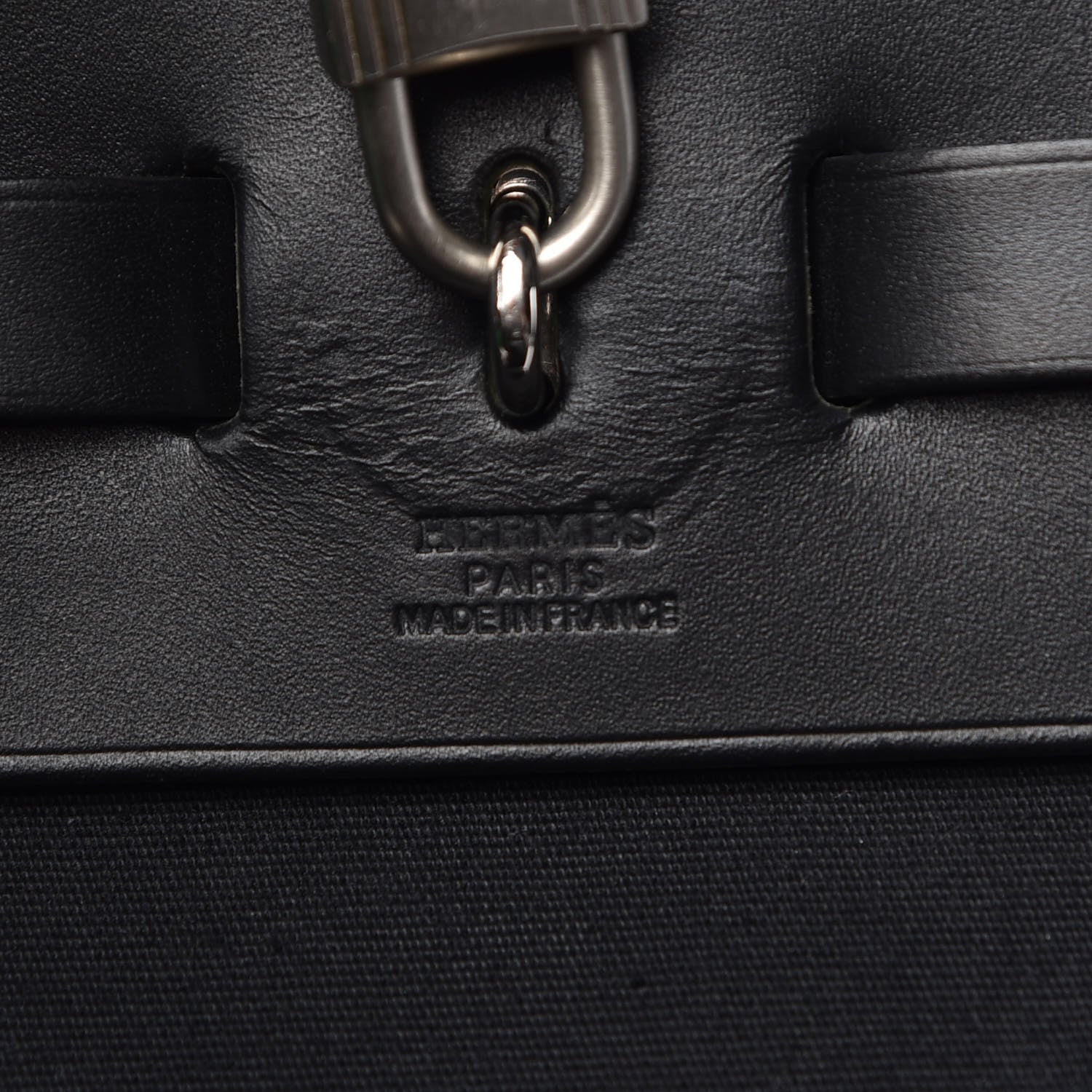 Hermes Toile Vache Calfskin Herbag 39 MM Black 7 of 15