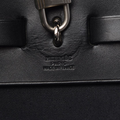 Hermes Toile Vache Calfskin Herbag 39 MM Black 7 of 15