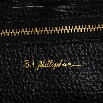 3.1 Phillip Lim 3.1 Textured Calfskin Medium Pashli Satchel Black 6 of 7