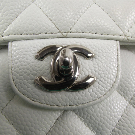 Chanel Caviar Quilted Medium Double Flap White 12 of 12
