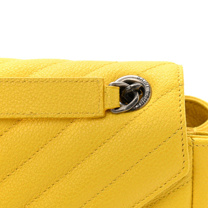 Saint Laurent Sheepskin Matelasse Chevron Monogram Medium Chain Bag Mimosa 11 of 11