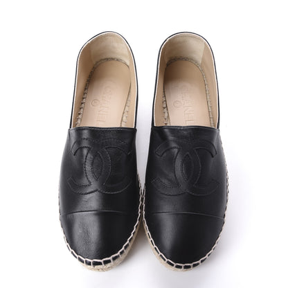 Chanel Lambskin CC Espadrilles 38 Black 5 of 12