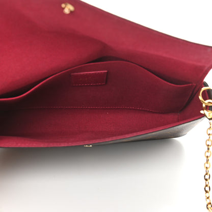Louis Vuitton Monogram Pochette Felicie Chain Wallet Fuchsia 6 of 9