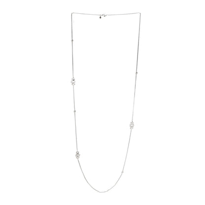 David Yurman Sterling Silver Diamond Crossover Station Necklace 3 of 5