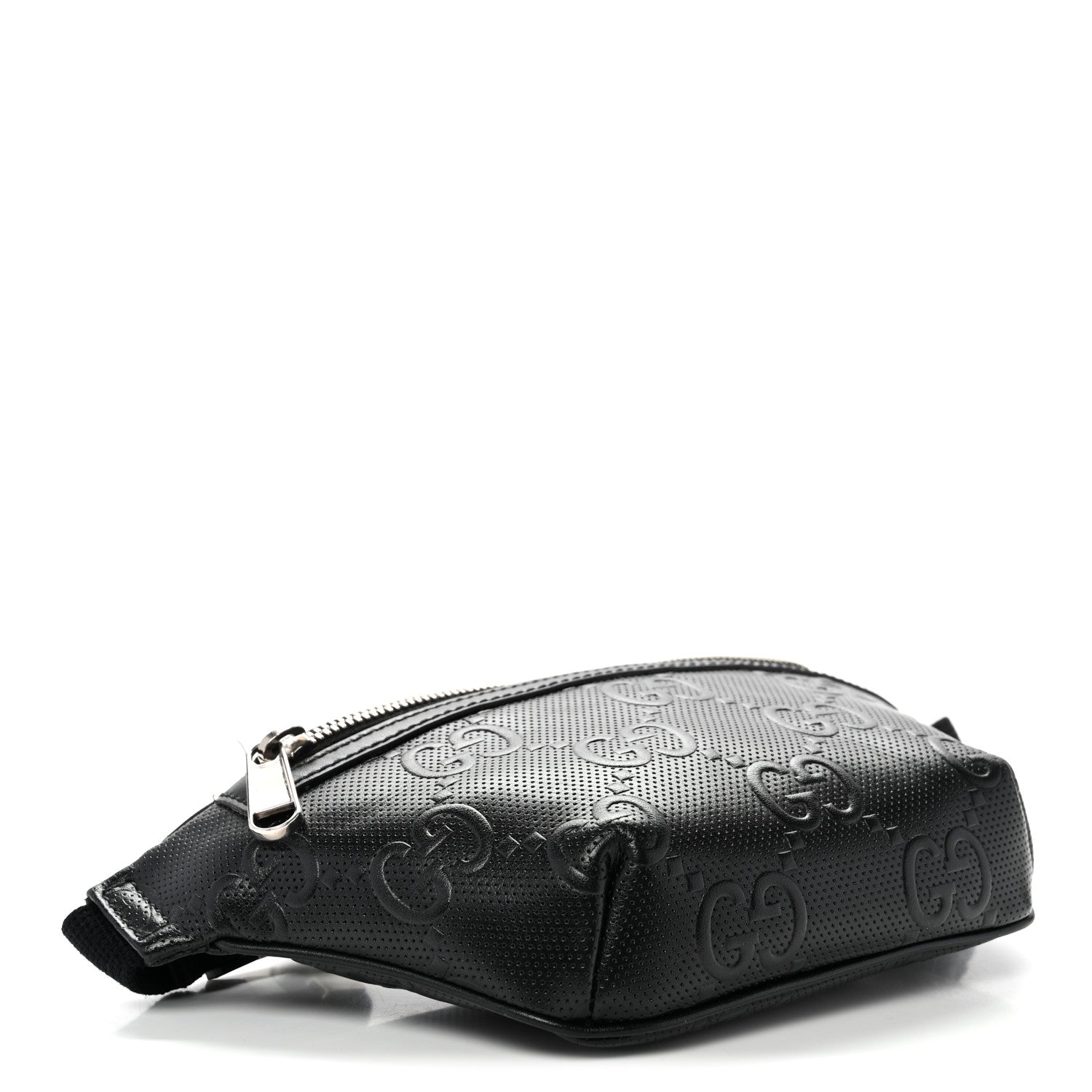 Gucci Calfskin GG Tennis Embossed Belt Bag Black 4 of 11