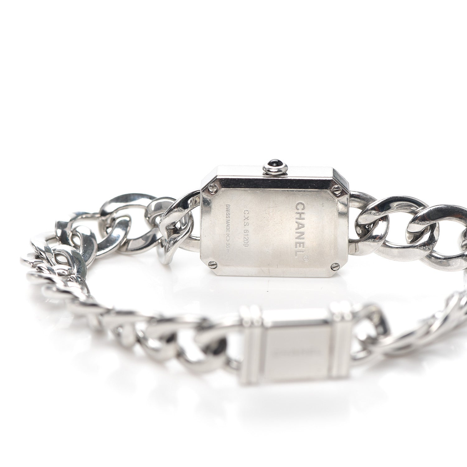 Chanel Stainless Steel Diamond Bezel Mother of Pearl 16mm Chain Premiere Quartz Watch 4 of 5