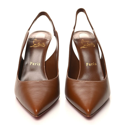 Christian Louboutin Nappa Clare Sling 80 Pumps 38.5 Nude 2 of 8