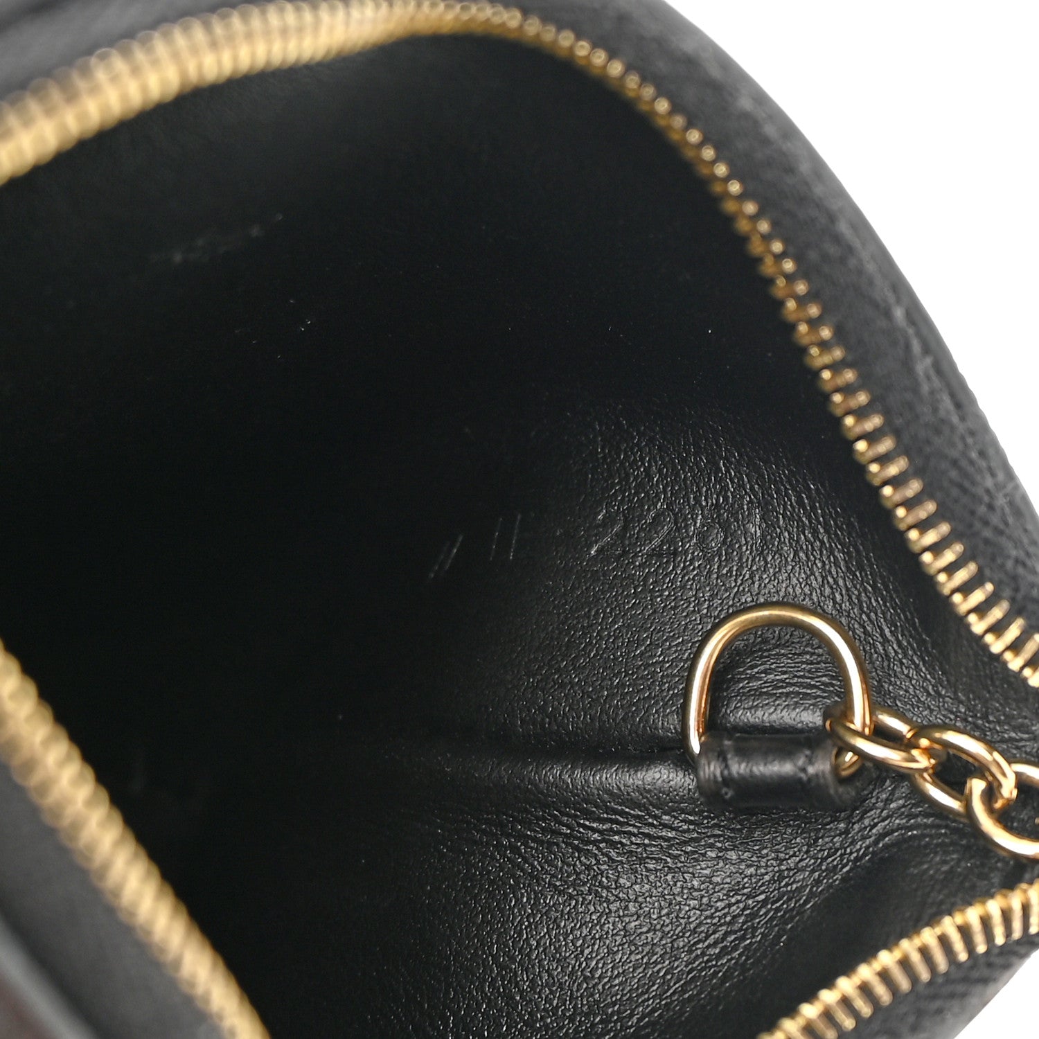 Celine Smooth Calfskin Triomphe Embossed Coin and Card Pouch Black 8 of 8