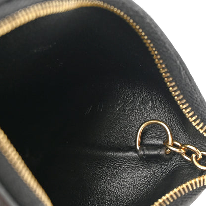 Celine Smooth Calfskin Triomphe Embossed Coin and Card Pouch Black 8 of 8