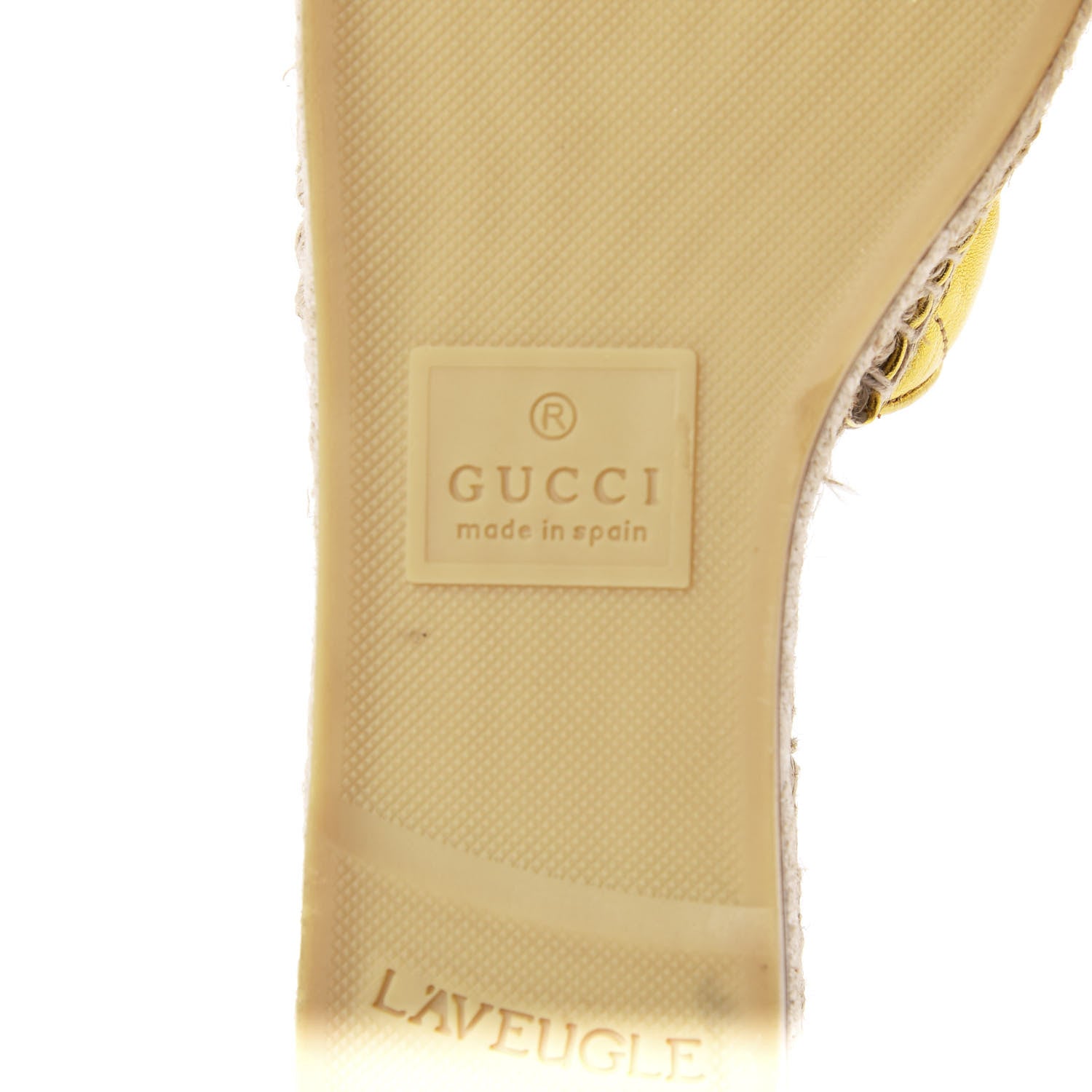 Gucci Metallic Nappa Matelasse GG Marmont Espadrille Slide Sandals 37.5 Oro 8 of 11