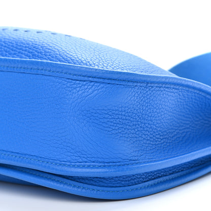 Hermes Taurillon Clemence Evelyne III PM Bleu Hydra 7 of 10