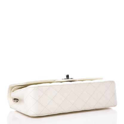 Chanel Caviar Quilted Medium Double Flap White 4 of 13