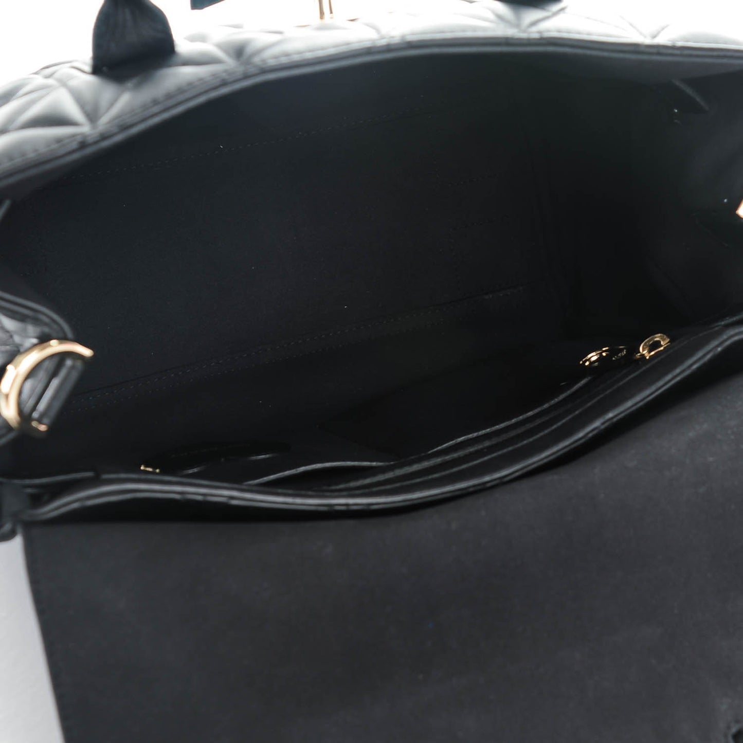 Nappa Quilted Cara Delevingne Convertible Bag Black