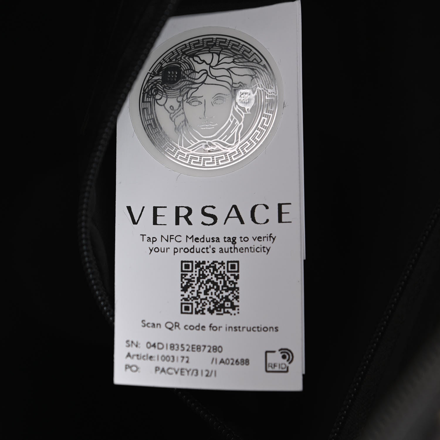 Versace Nylon Baroque Diaper Bag Black 8 of 11