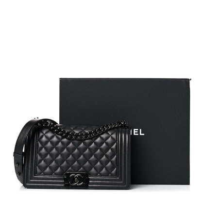 Chanel Caviar Quilted Medium Boy Flap So Black 15 of 15
